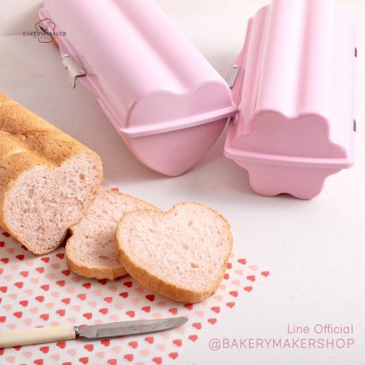 พิมพ์ขนมปังสีชมพู น้ำหนักโดว์ 450 กรัม