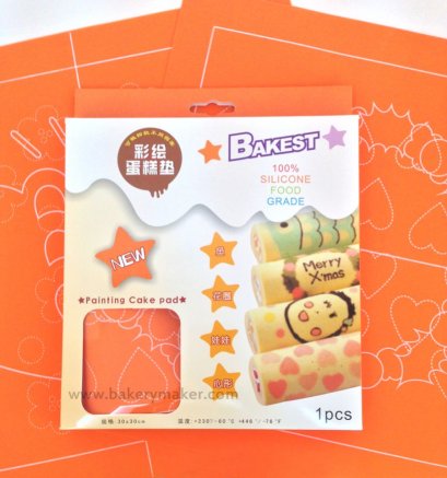 แผ่นซิลิโคน อบเค้กโรล เส้นไกด์ลาย