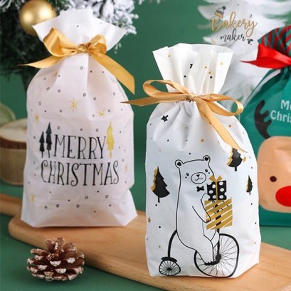 ถุงโบว์รูด snow theme 2 แบบ แพค 10 ใบ