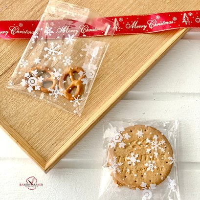 ถุงฝาแถบกาว Snowflake ใส .(50 ใบ)