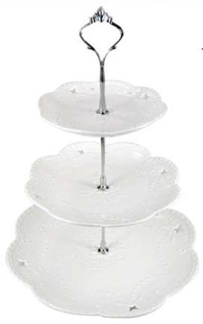 ชั้นวางเค้กเซรามิค 3 ชั้น