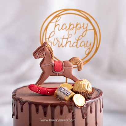 HBD #2 ป้ายปักตกแต่งเค้ก 1 ชิ้น