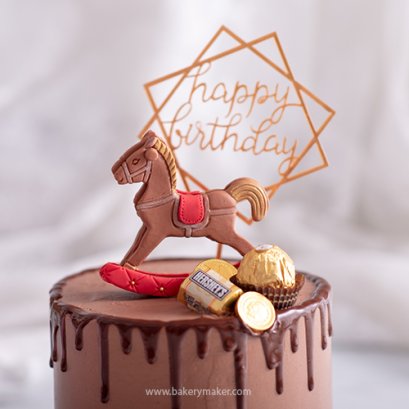 HBD #3 ป้ายปักตกแต่งเค้ก 1 ชิ้น