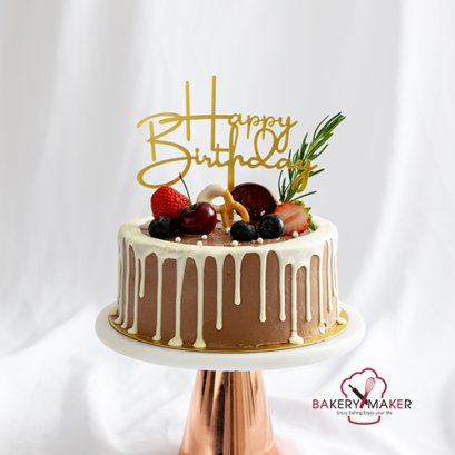 HBD#5 ป้ายปักตกแต้งเค้ก 1 ชิ้น