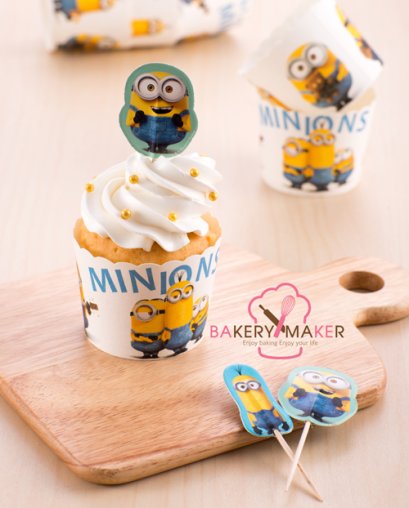 เซ็ทป้ายกระดาษ มินเนี่ยน 12 ชิ้น Minnion Cake Topper