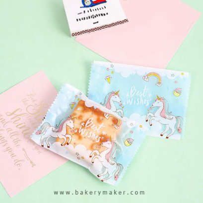 ถุงซีล Unicorn สีฟ้า