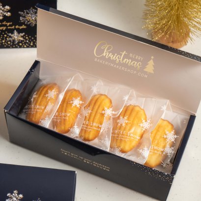 ถุงซีลคริสต์มาส Winter Snow หน้าใส หลังขาว 50 ใบ