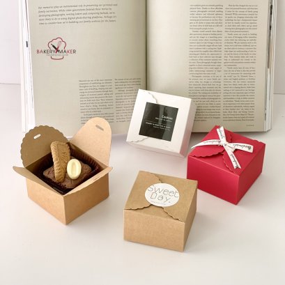 กล่องคุกกี้,ของชำร่วย  10 ใบ  (ไม่รวมโบว์และสติ๊กเกอร์)