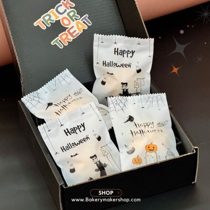 ถุงซีลพิมพ์ลาย Halloween คละลาย 50 ใบ