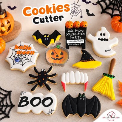 เซ็ทพิมพ์กดคุ้กกี้ Halloween 10 แบบ
