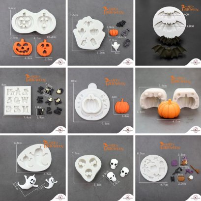 พิมพ์ซิลิโคนฟองดองธีมฮาโลวีน 1 ชิ้น