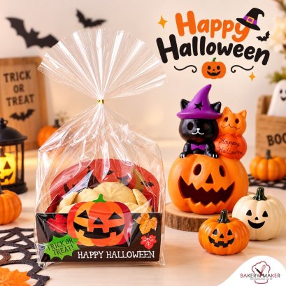 เซ็ทถุงพร้อมถาดกระดาษและลวดมัด  Halloween