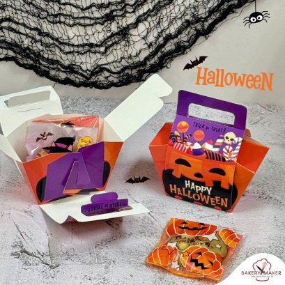 กล่องกระดาษพิมพ์ลายฮาโลวีนหูหิ้ว Halloween 5 ใบ