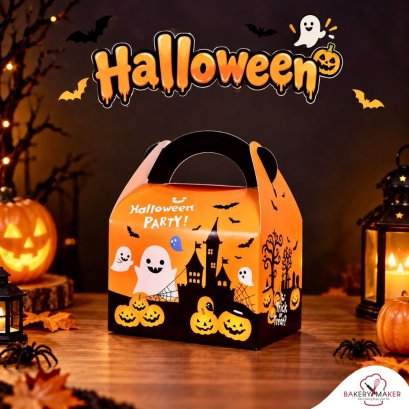 กล่องกระดาษหูหิ้ว พิมพ์ลายฮาโลวีน Halloween 5 ใบ