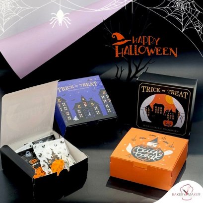 กล่องกระดาษพิมพ์ลาย Halloween คละลาย 9 ใบ
