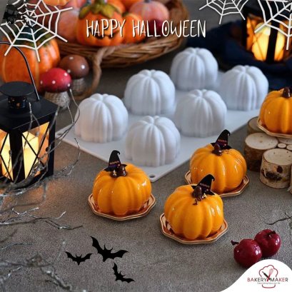 พิมพ์ซิลิโคนลูกฟักทอง 6 หลุม