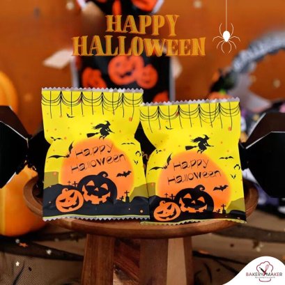 ถุงซีลขุ่น Halloween สีเหลือง (50 ใบ)