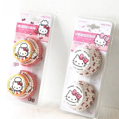 กระทงคัพเค้ก Hello Kitty  100 ใบ
