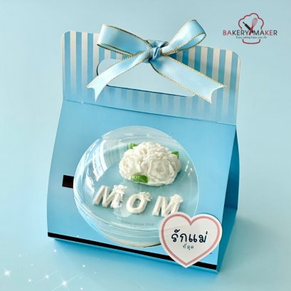 เซ็ทกล่องพลาสติกกลม + กระดาษหิ้ว