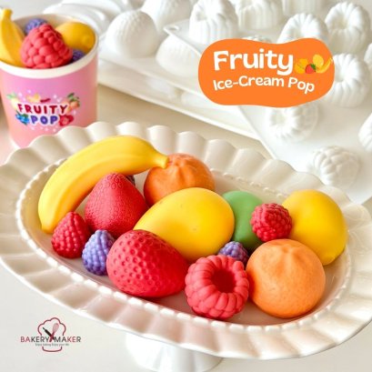 พิมพ์ซิลิโคนมูส/ช็อคโกแลต ผลไม้ Choco Gem Fruity