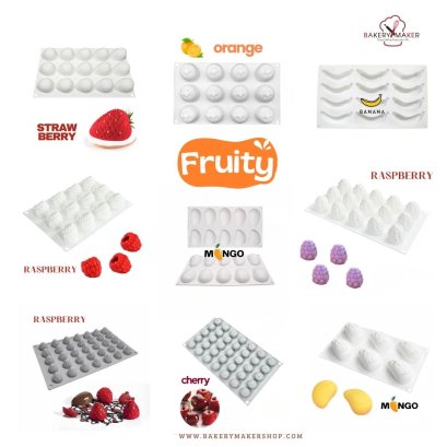 พิมพ์ซิลิโคนมูส/ช็อคโกแลต ผลไม้ Choco Gem Fruity