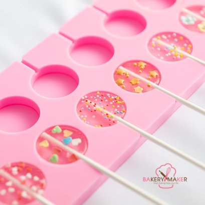 พิมพ์ซิลิโคน Lollipop อมยิ้ม กลม