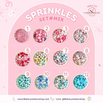 น้ำตาลตกแต่งเค้ก Tone Colorful  25-30g.