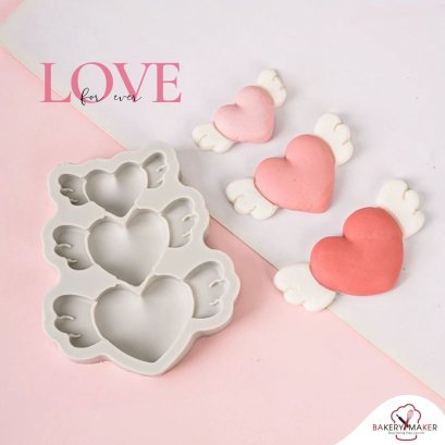 พิมพ์ซิลิโคนหัวใจมีปีก