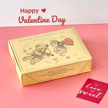 กล่องกระดาษพิมพ์ลายวาเลนไทน์ Valentine 5 ใบ