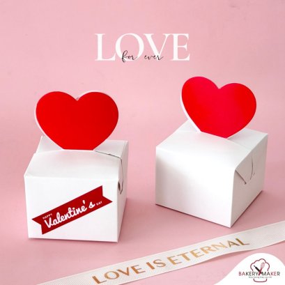 กล่องกระดาษหัวใจ 10 ใบ ไม่รวมสติกเกอร์