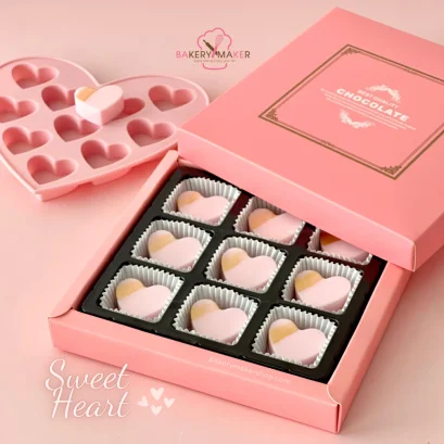 กล่องช็อคโกแลตนามะสีชมพูพิมพ์ลาย Nama Chocolate (5 ใบ)