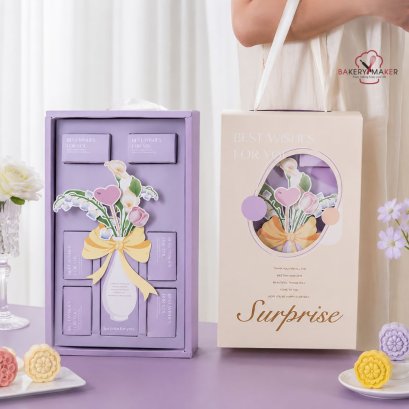กล่องขนมไหว้พระจันทร์/กล่องของขวัญบรรจุ 8 ชิ้น Best Wish Surprise (Gift Box) 1 ชุด