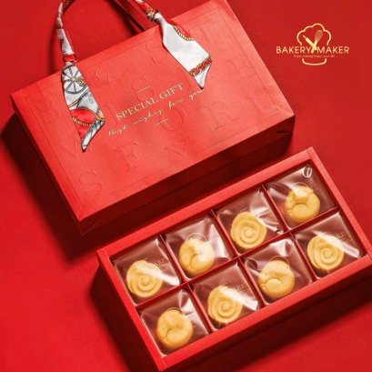 กล่องสีแดง Special Gift หูหิ้ว 8 ช่อง ไม่มีฝา (1 ชุด)