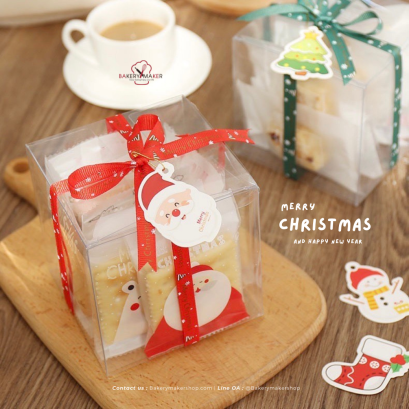 กล่องคุ้กกี้ พลาสติกใส 5 ใบ