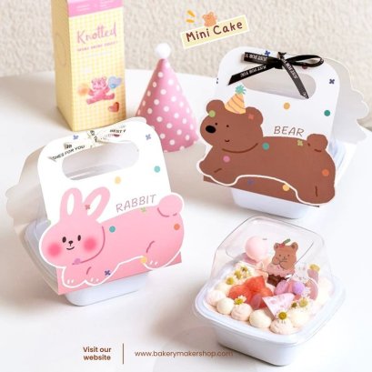 เซ็ทกล่องพลาสติกพร้อมที่หิ้ว Rabbit/Bear 6 ชุด