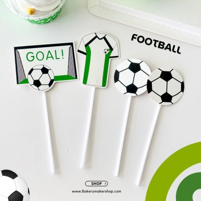 ป้ายกระดาษฟุตบอล 4 ชิ้น