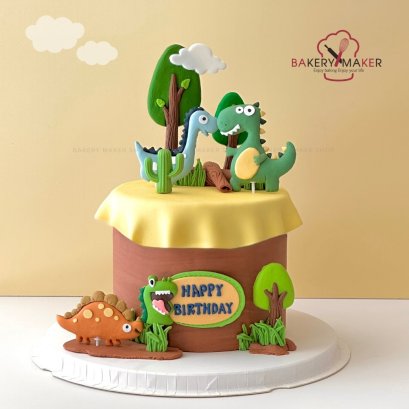 เซ็ท Dino ปักตกแต่งเค้ก 7 ชิ้น