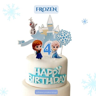 เซ็ทป้ายปักเค้ก Frozen 7 ชิ้น