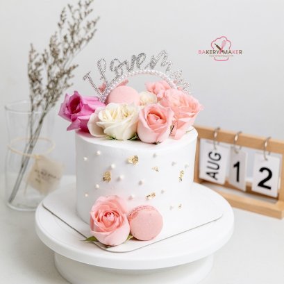 ป้ายปักตกแต่งเค้ก I Love Mom