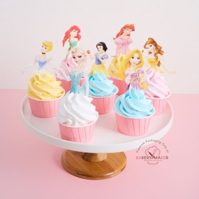 กระดาษปักตกแต่งเค้ก  Princess คละ 7 ชิ้น