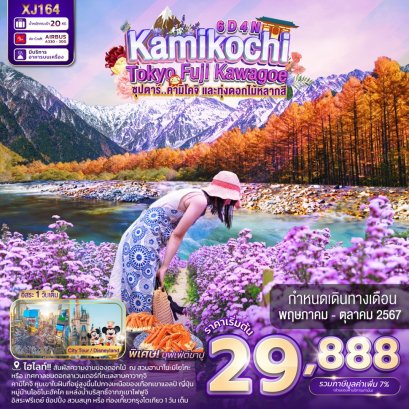 ทัวร์ญี่ปุ่น TOKYO KAMIKOCHI FUJI KAWAGOE 6D4N BY XJ คามิโคจิ และทุ่งดอกไม้หลากสี