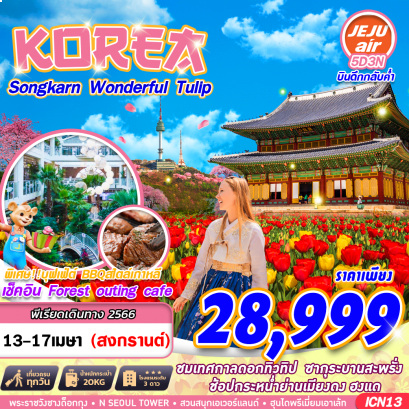 ทัวร์เกาหลี KOREA Songkarn Wonderful Tulip 5D3N