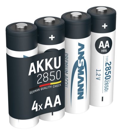 ANSMANN NiMH Rechargeable Battery AA 1.2V 2850mAh 4 pcs.