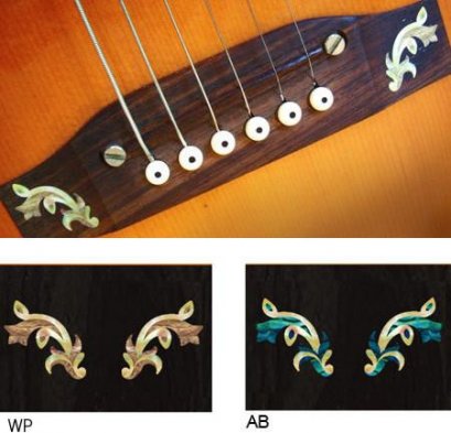 Guitar Bridge Inlay Sticker Traditional (AB) 2 pcs / set