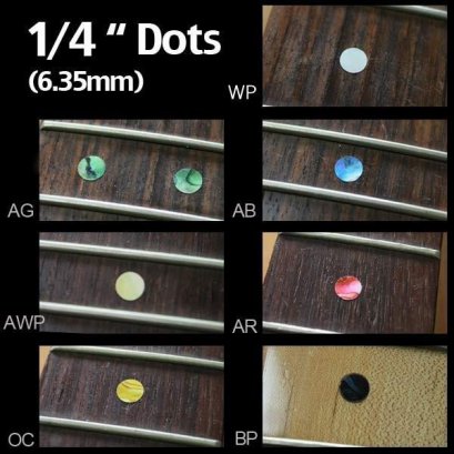 1/4" (6.35 mm) Dot Fret Markers