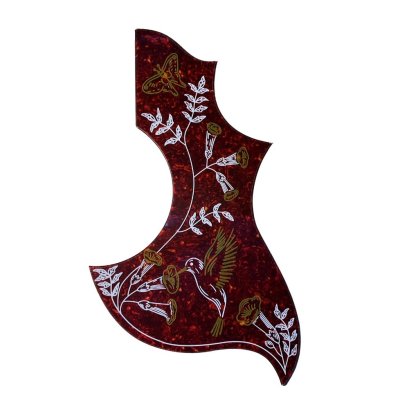 HUMMINGBIRD Acoustic Pickguard, Red Brown Tortoise