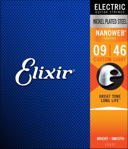Elixir Electric Srings Nanoweb Custom Light 9-46
