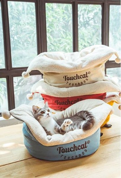 ที่นอนสำหรับน้องหมาน้องแมว Touchcat สีครีม