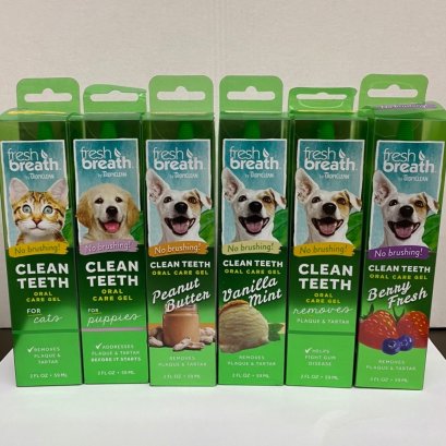 Tropiclean Fresh Breath Teeth Gel - เฟรช เบรธ เจลทำความสะอาดฟัน สุนัขและแมว 2 oz.