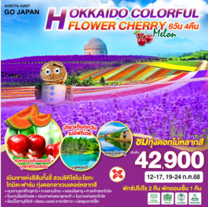 HOKKAIDO COLORFUL FLOWER CHERRY MELON 6D 4N- XJ
